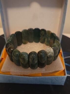 Natural Multi Color Agate Stretch Bracelet